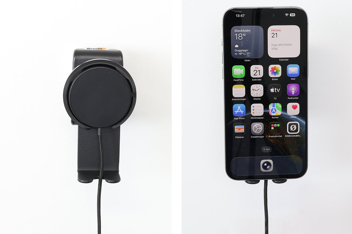 Brodit universele smartphonehouder met magnetische Qi2-lader 25W met kantel- en draaifunctie – artikel 217308 – afbeelding 4