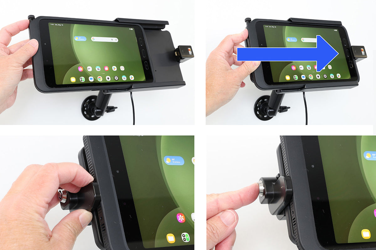 Brodit houder met sleutelslot voor Samsung Galaxy Tab Active 5 SM-X300/SM-X306B – artikel 217321 – afbeelding 2