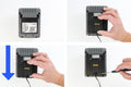Brodit printerhouder voor Sato PW2NX met MultiMoveClip en verschuifbaar voedingsblok – artikel 217336