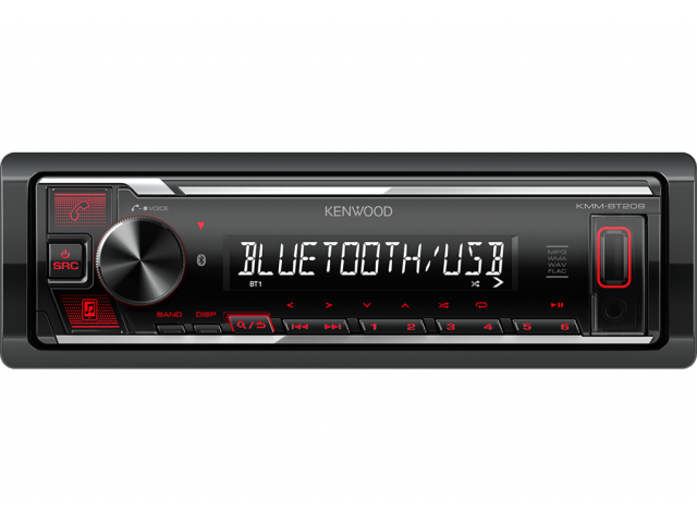 Kenwood KMM-BT209 Autoradio - USB/BT Rood - Default Title