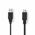 Datakabel usbA - micro-usb 2m zwart