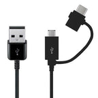 Datakabel usbA - micro-usb + usbC Samsung EP-DG930DBEGWW zw. - afbeelding 2
