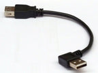 Adapterkabel usbA M - usbA F 90° rechts 0.15m zwart