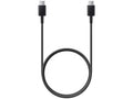 USB C naar USB C kabel met 1 meter kabel zwart
