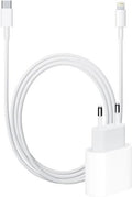 Lader 230V Apple 20W usbC + lightning  2m wit (PD 2.0)
