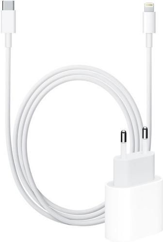 Lader 230V Apple 20W usbC + lightning  2m wit (PD 2.0)