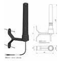Antenne vast LTE  GSM  ISM  UMTS  WLAN SMA M Low Loss 5m