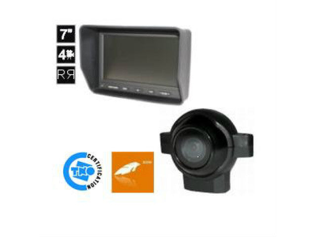 LCD monitor 7" heavy duty met Frontzicht camera TNO / RDW goedgekeurd