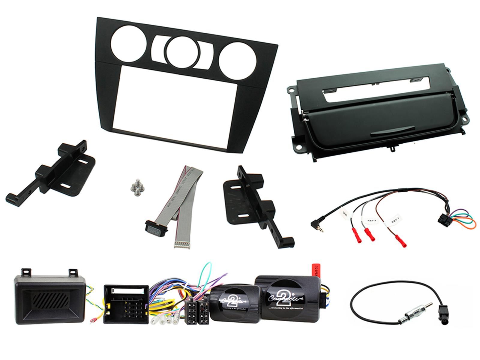 2DIN KIT BMW 3-series 05-12 E90 Man. A/C  zwart/zwarte asbak