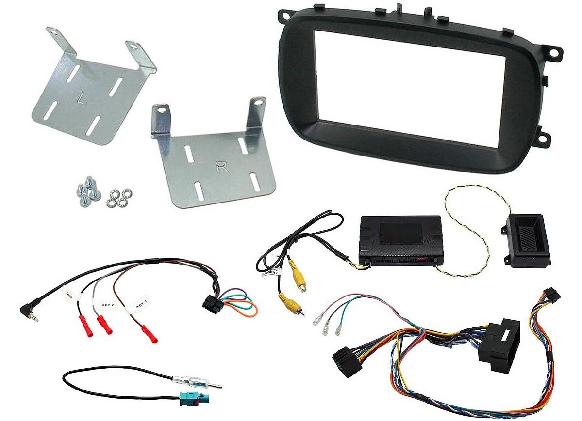 2DIN KIT Fiat 500X 15-21 zwart. max 145 mm diepte