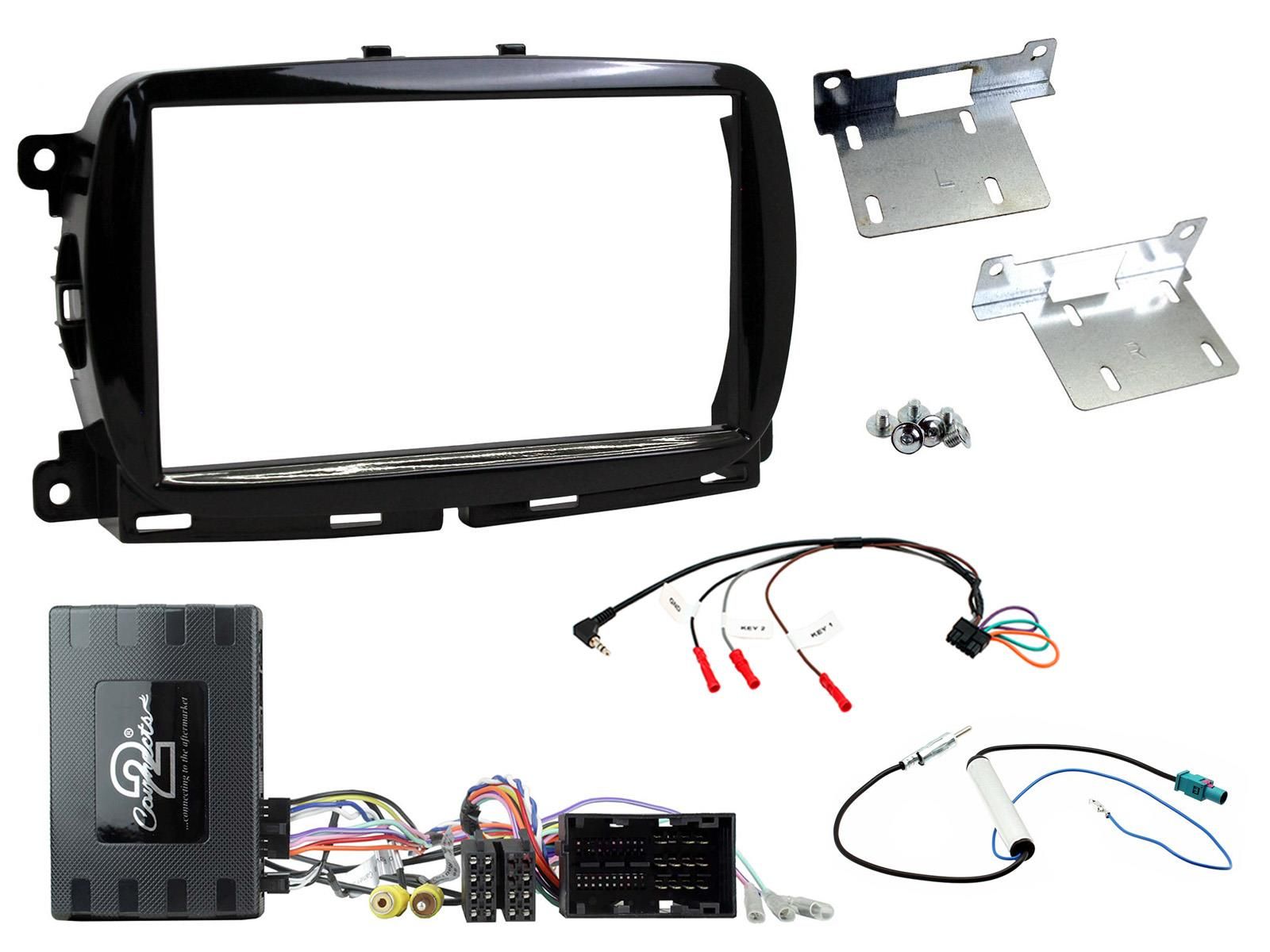 2DIN KIT Fiat 500 15-21 voor facelift model zonder 7-"