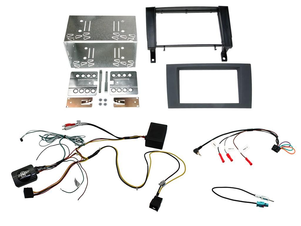 2DIN KIT Mercedes SLK-class R171 04-10 + versterker (fiber)