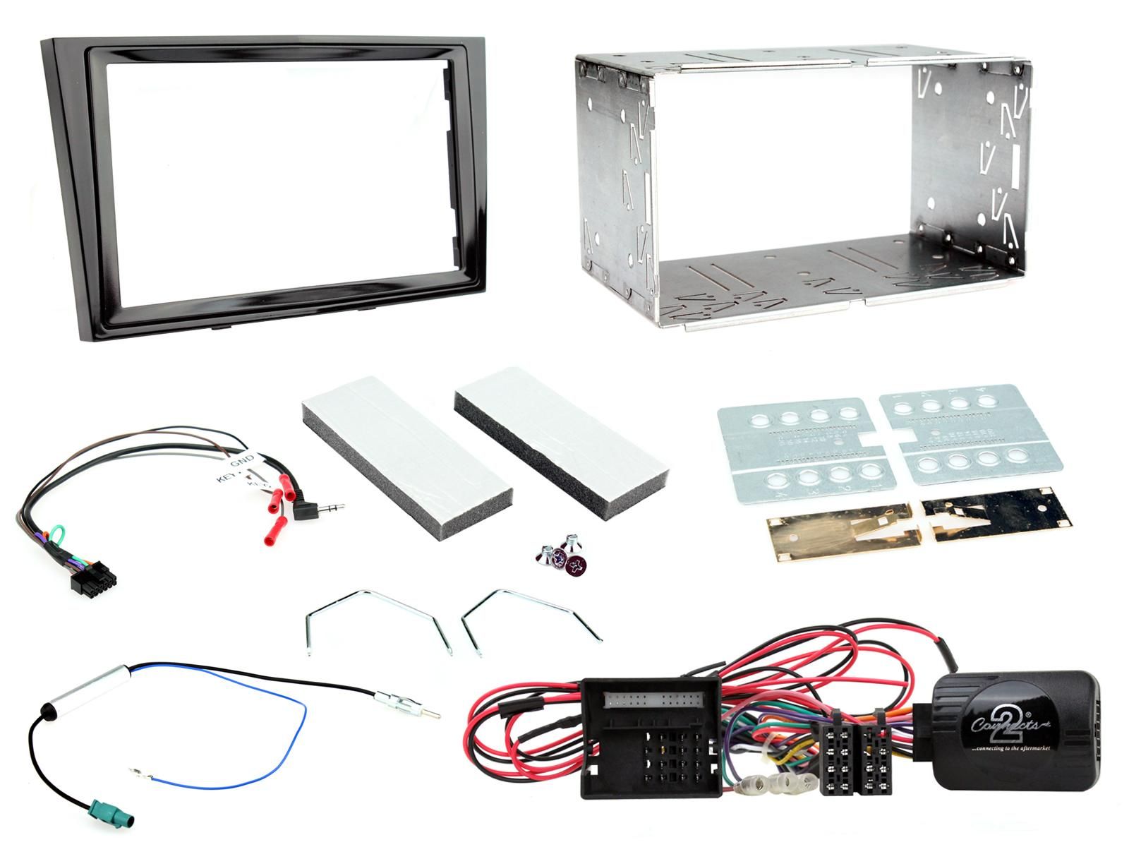 2DIN KIT Opel Corsa 09-14 CAN-bus  piano zwart
