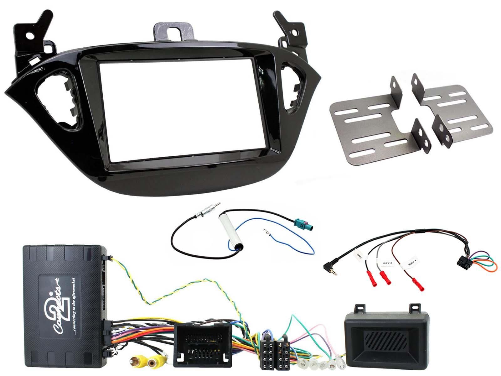 2DIN KIT Opel Adam / Corsa 13-19  + Menu Setting piano zwart