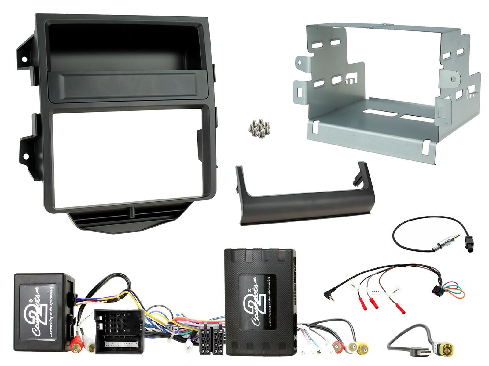 2DIN KIT Porsche Macan 14-16 zwart + amp + pdc optisch