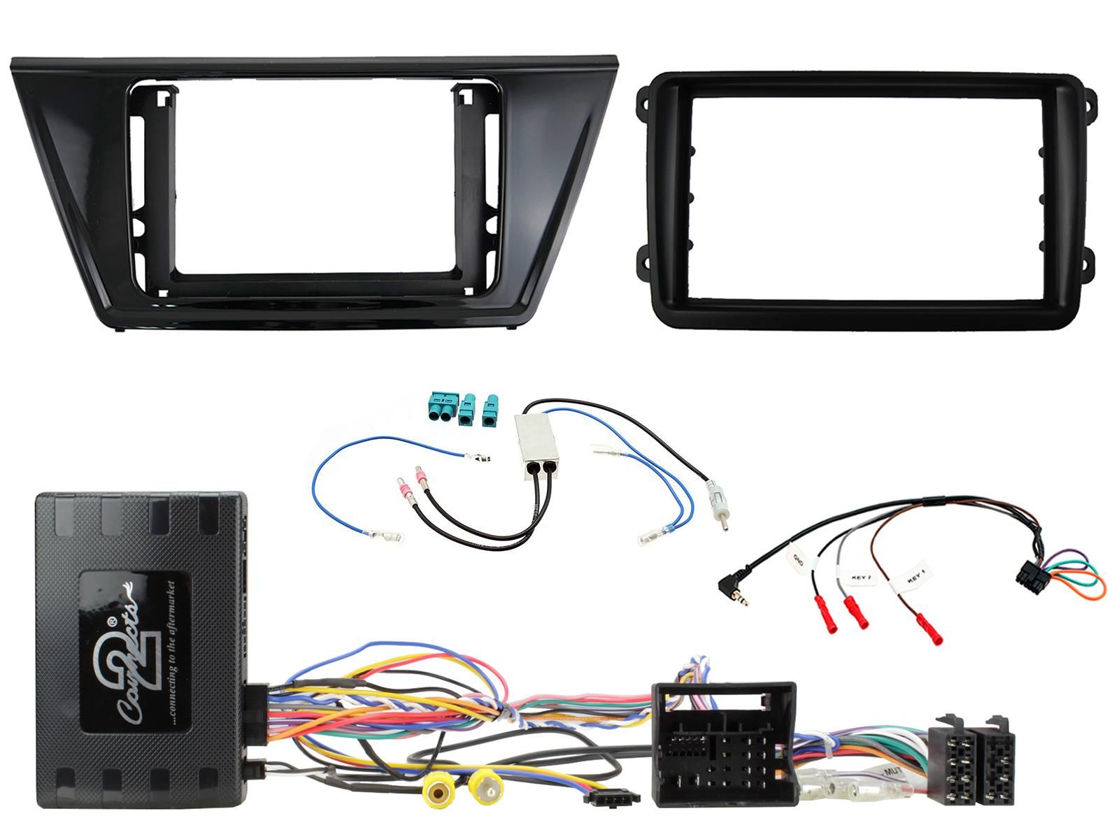 2DIN KIT VW Touran (5T) 16- met OEM MIB II  piano zwart