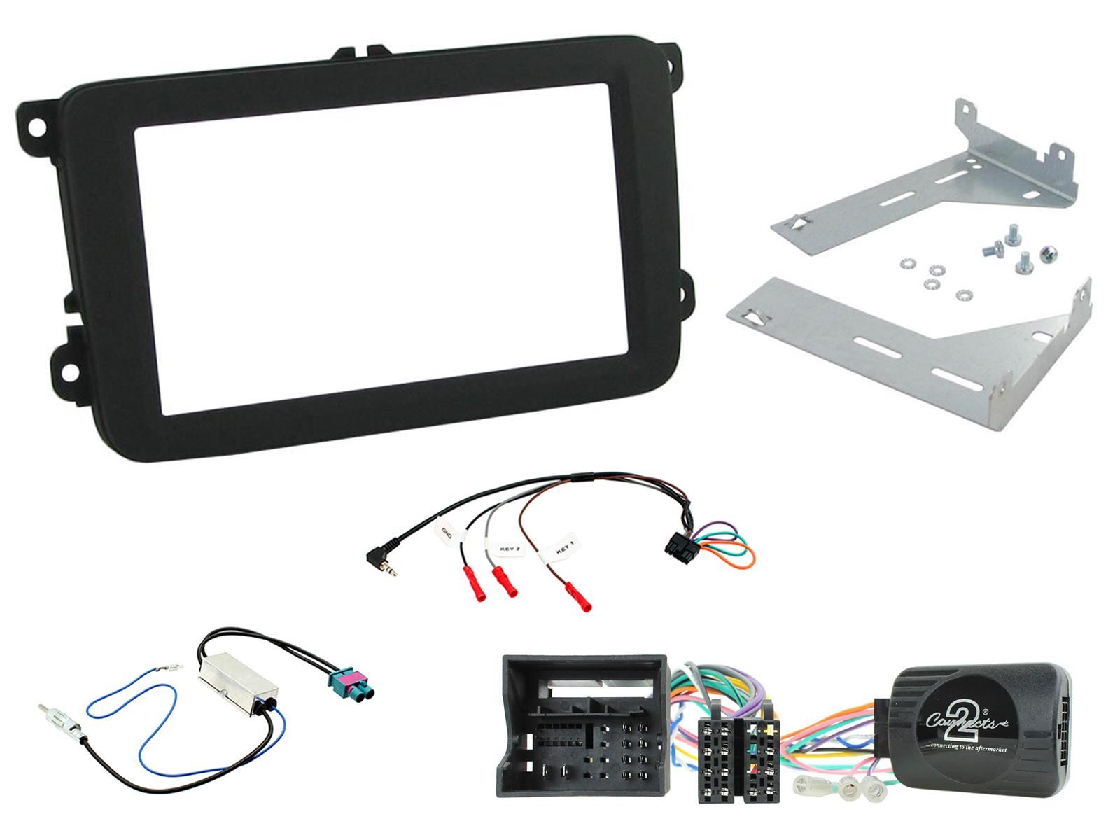 2DIN KIT VW Beetle  Caddy  Tiguan  T6 15-20 zwart