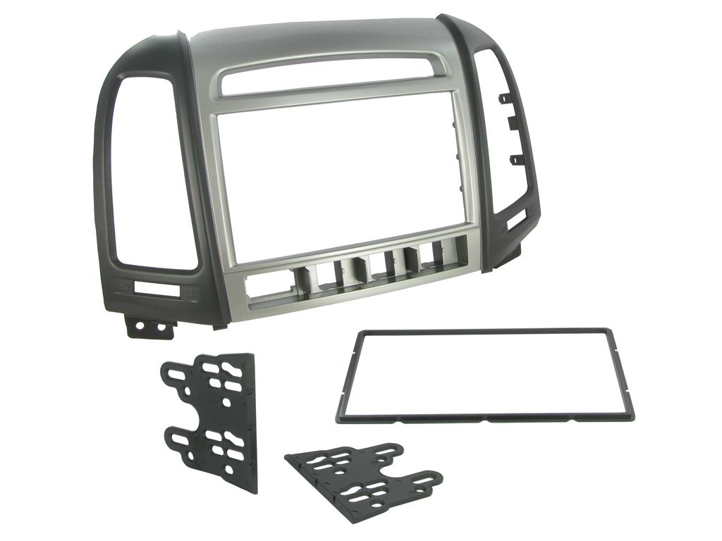 2-DIN frame Hyundai Santa Fe 11-18  grijs 4 knoppen