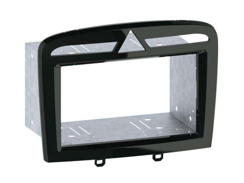 2-DIN frame Peugeot 308 08-14 met sleuven  piano zwart