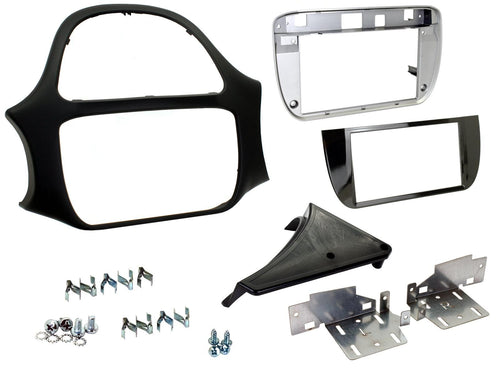2-DIN frame Fiat Punto Evo 10-19 zwart