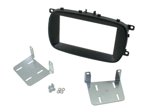 2-DIN frame Fiat 500X 15-21  max 145 mm diepte  zwart