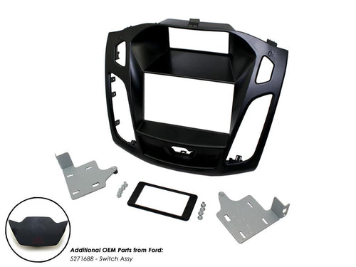 2-DIN frame Ford Focus 13-18 zwart