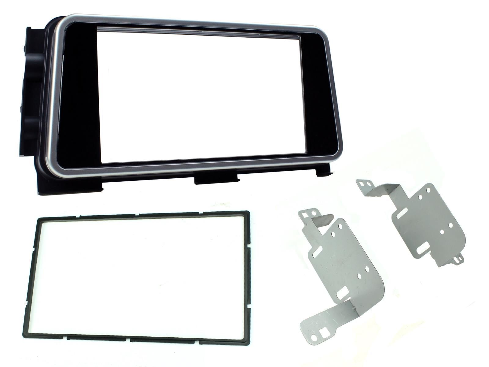 2-DIN frame Nissan Micra 20-23 piano zwart