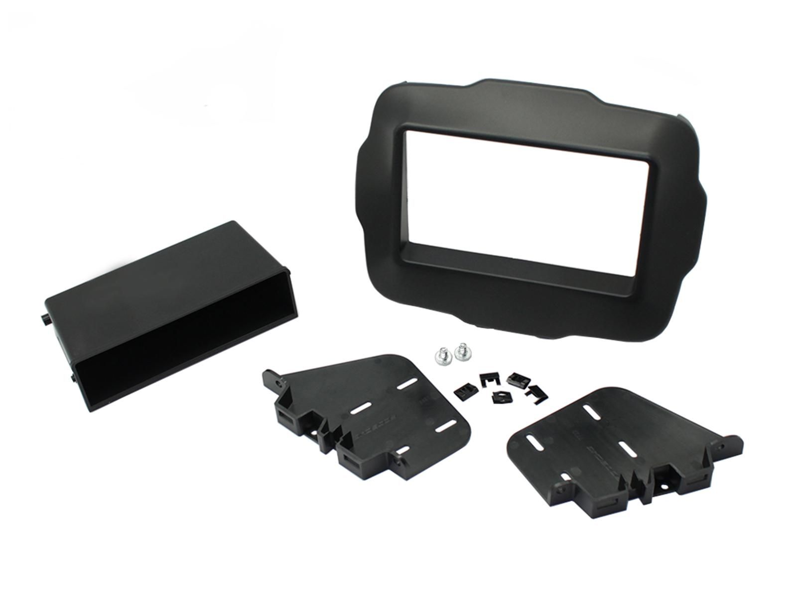 2-DIN frame Jeep Renegade 15- met bakje  zwart
