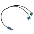adapterkabel 15 cm Y splitter Fakra M - 2x Fakra F 90°