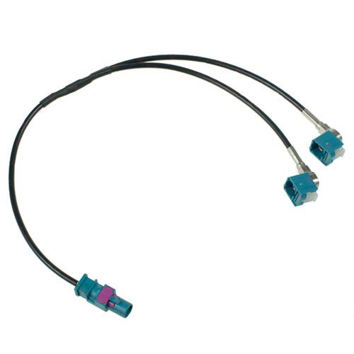 adapterkabel 15 cm Y splitter Fakra M - 2x Fakra F 90°