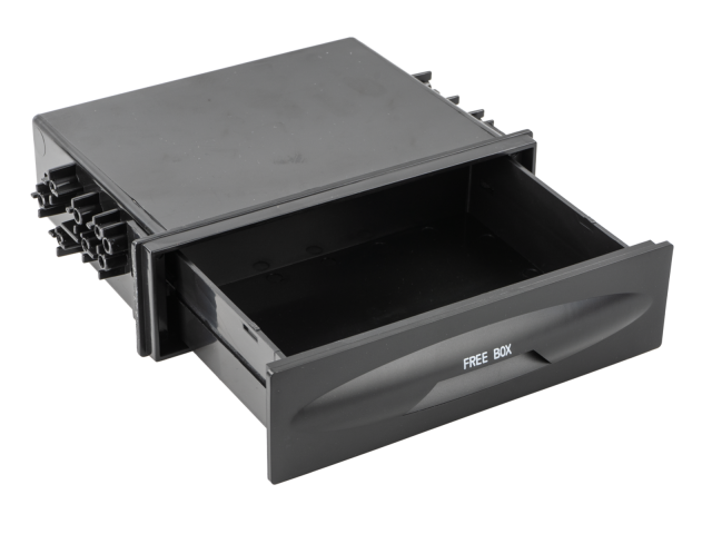 Opbergvak voor 2-DIN frontpanelen, lade om vast te schroeven - Default Title