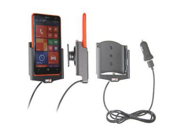 Nokia Lumia 625 Actieve houder met 12V USB plug. Let op: Uitlopend artikel, Kan niet retour!