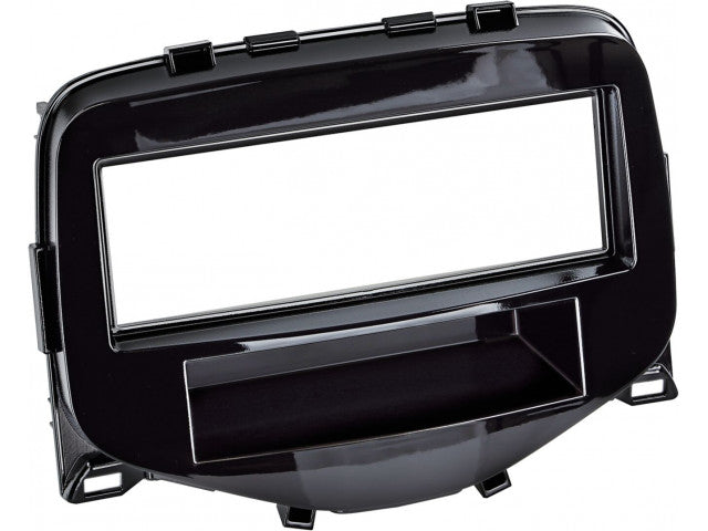 1-DIN Paneel Citroën C1 (P) - Peugeot 108 (P)- Toyota Aygo (AB!) 2014- > Kleur: Piano Zwart