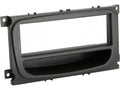 1-DIN Paneel met aflegbakje. Ford Mondeo/Focus/S-Max/Galaxy/Tourneo Connect Kleur: Zwart