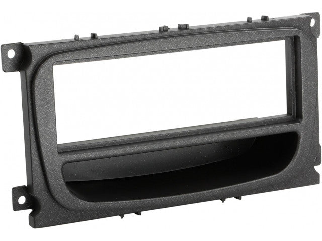 1-DIN Paneel met aflegbakje. Ford Mondeo/Focus/S-Max/Galaxy/Tourneo Connect Kleur: Zwart