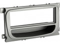 1-DIN Paneel met aflegbakje. Ford Mondeo/Focus/S-MAX/Galaxy Kleur: Zilver