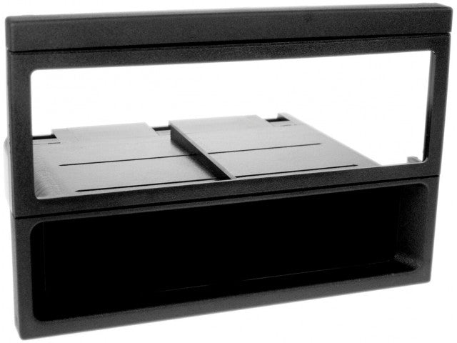 1-DIN Paneel met aflegbakje. Mazda MX-5/323 (F)/626/Demio Kleur: Zwart