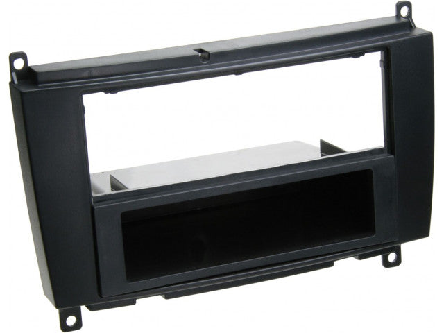 2-DIN Paneel Mercedes Benz CLK-Klasse facelift (C209) (A209) 2004-2010 Kleur: Zwart