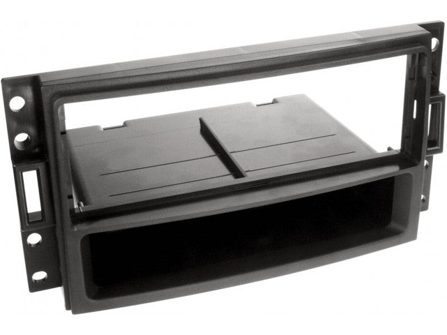 1-DIN Paneel met aflegbakje. Chevrolet Corvette/Uplander - Hummer H3 Kleur: Zwart