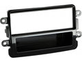 1-DIN Paneel met aflegbakje. Dacia/Fiat/Nissan/Opel/Renault Kleur: Piano Zwart