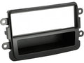 1-DIN Paneel met aflegbakje.Dacia/Fiat/Nissan/Opel/Renault Kleur: Zwart