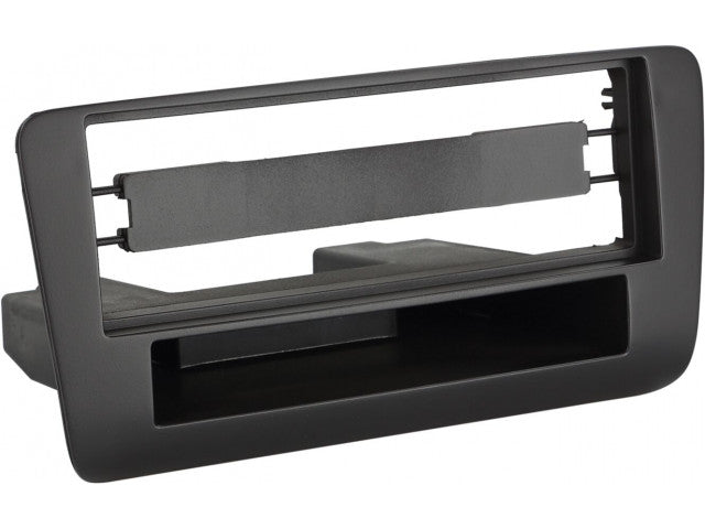 1-DIN Paneel met aflegbakje. Audi A1 (Typ 8x) (Typ 8XA) 2010-2018 Kleur: Zwart