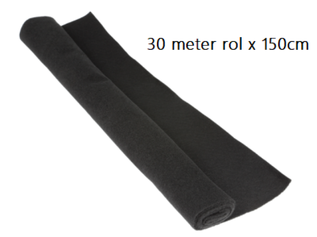 Bekledingsstof 30mtr x 150cm zwart afbeelding 3