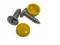 Nummerplaat schroef met gele kap 2 sets