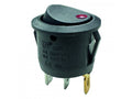 Wipschakelaar rood aan - uit, 12V, 10A, 20mm, led in blister