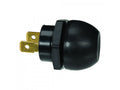 drukschakelaar rond 22,5 mm aan/ uit 12v15A 2 tab rood met rubber kap in blister