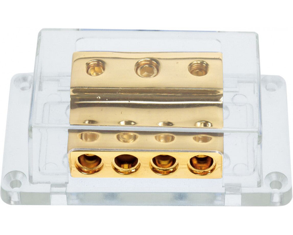 Power distribution block (gold) 1x50mm² + 2x20mm² / 4x20mm²