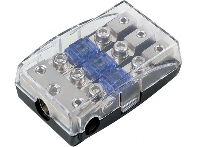 Mini ANL zekeringhouder (zilver )  1 x 35 mm² + 2 x 20 mm²