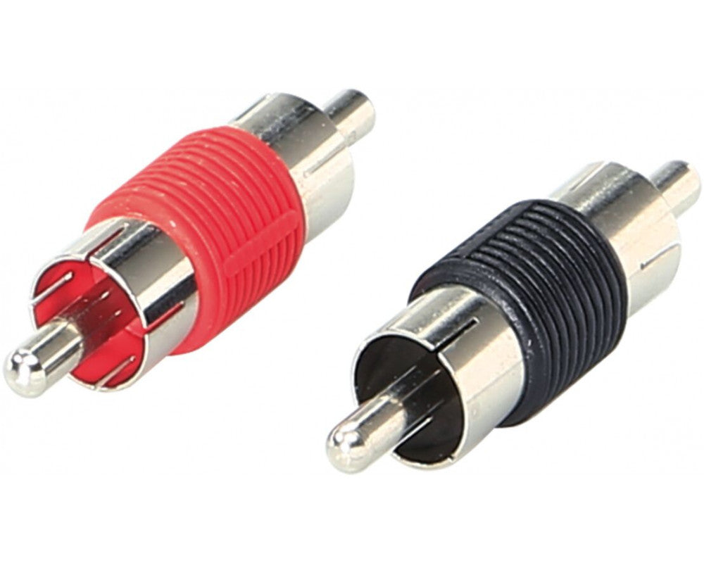 RCA connector male 1 x red / 1 x zwart