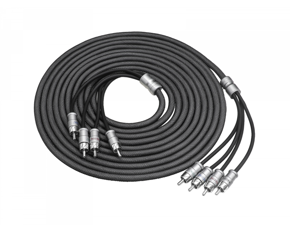 Recoil Echo Max Premium OFC RCA Cinch Cable 4 Channel 360cm